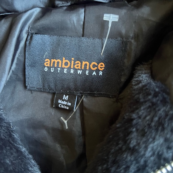 Ambiance Black Faux Fur Coat - Picture 7 of 7